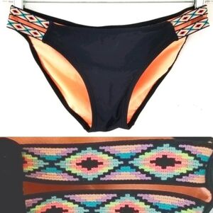 Xhilaration Womens Black tribal Bikini Bottom